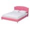 Baxton Studio Canterbury Contemporary Glam Pink Faux Leather Upholstered Full Size 3Piece Bedroom Set 219-6046-6050-ZORO - alternate 7